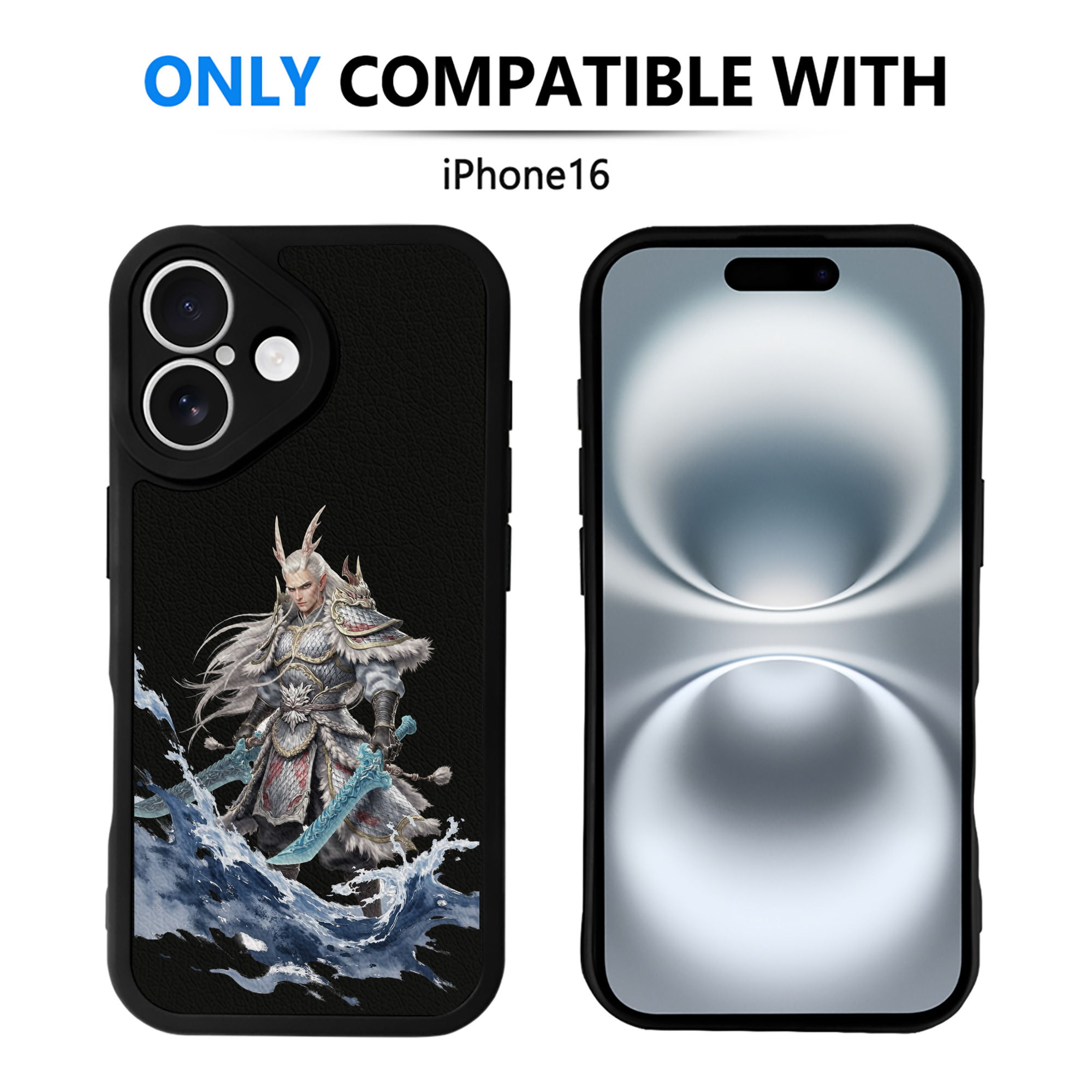 （画像用） Ne Zha 2 ナタ 魔童の大暴れ 【iPhone 16シリーズ対応】シリコンスマホケース（レザー調） 材質：シリコン